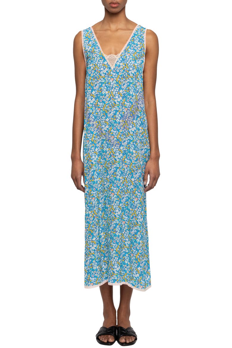 Renzo Liberty Floral Maxi Dress, Main, color, PEAR