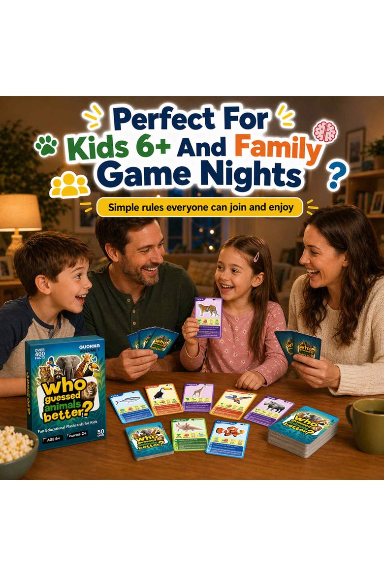 Who Guess It Better Visual Clue Card Game Collection, Alternate, color, Animals