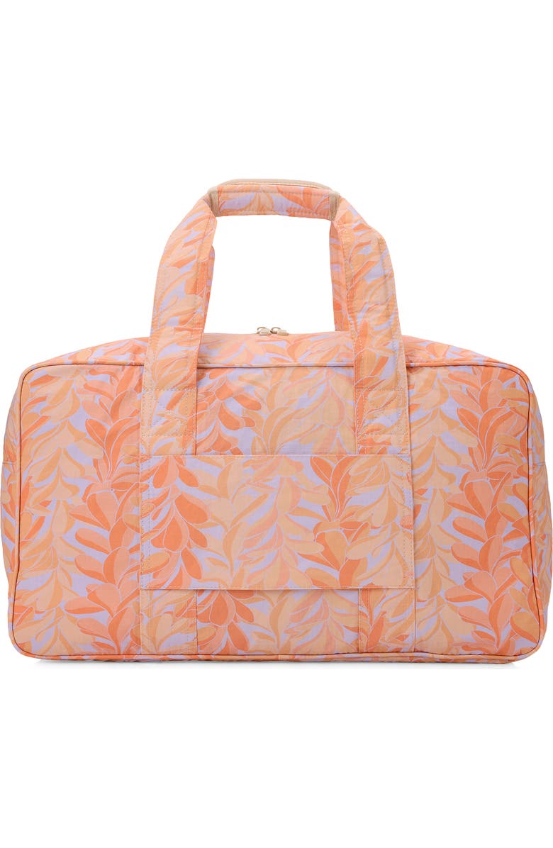 Aloha Collection Lei Stand Nylon Ripstop Weekend Bag, Alternate, color, Peachy