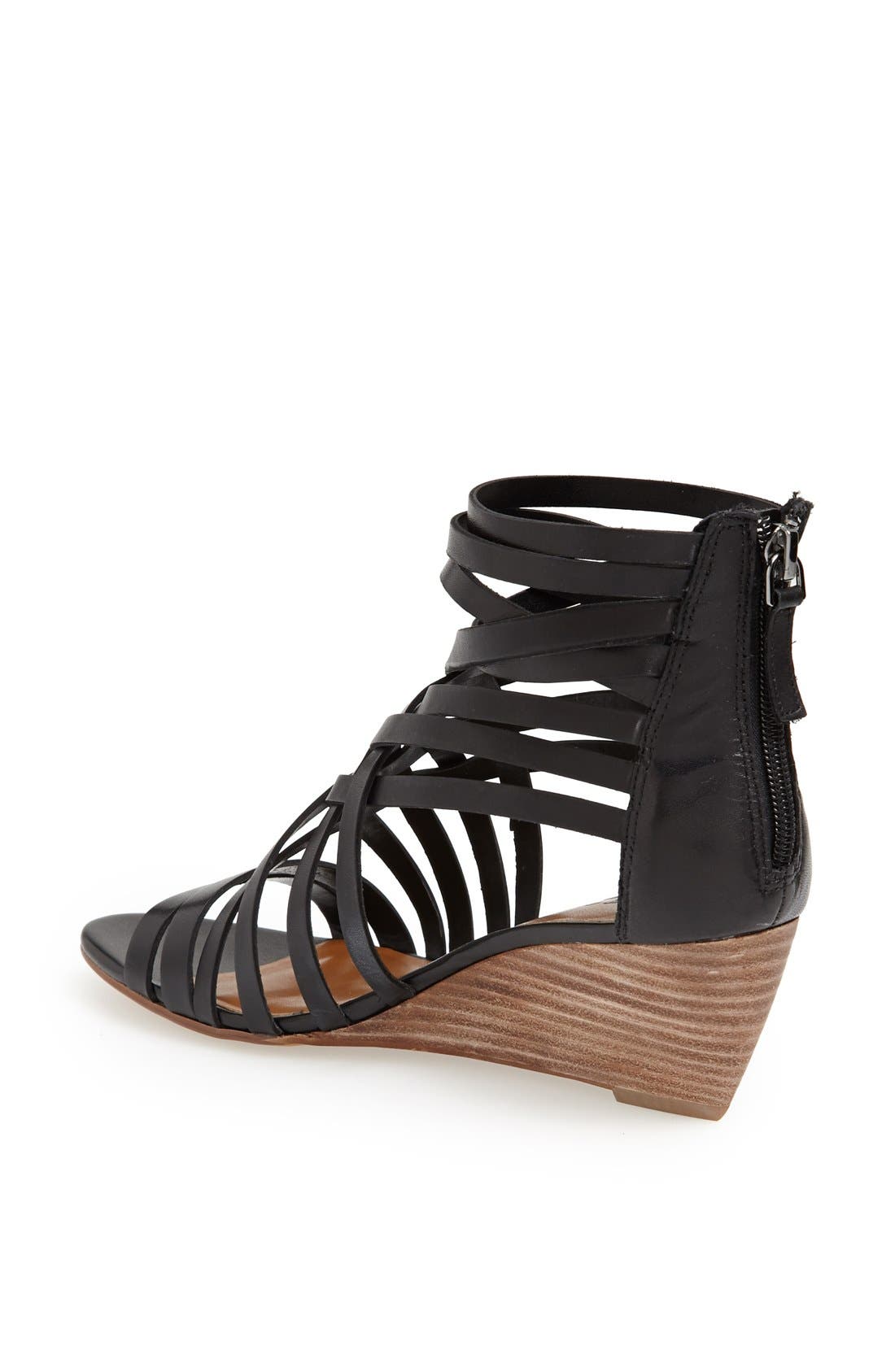 Hinge 'Neta' Leather Wedge Sandal, Alternate, color, 