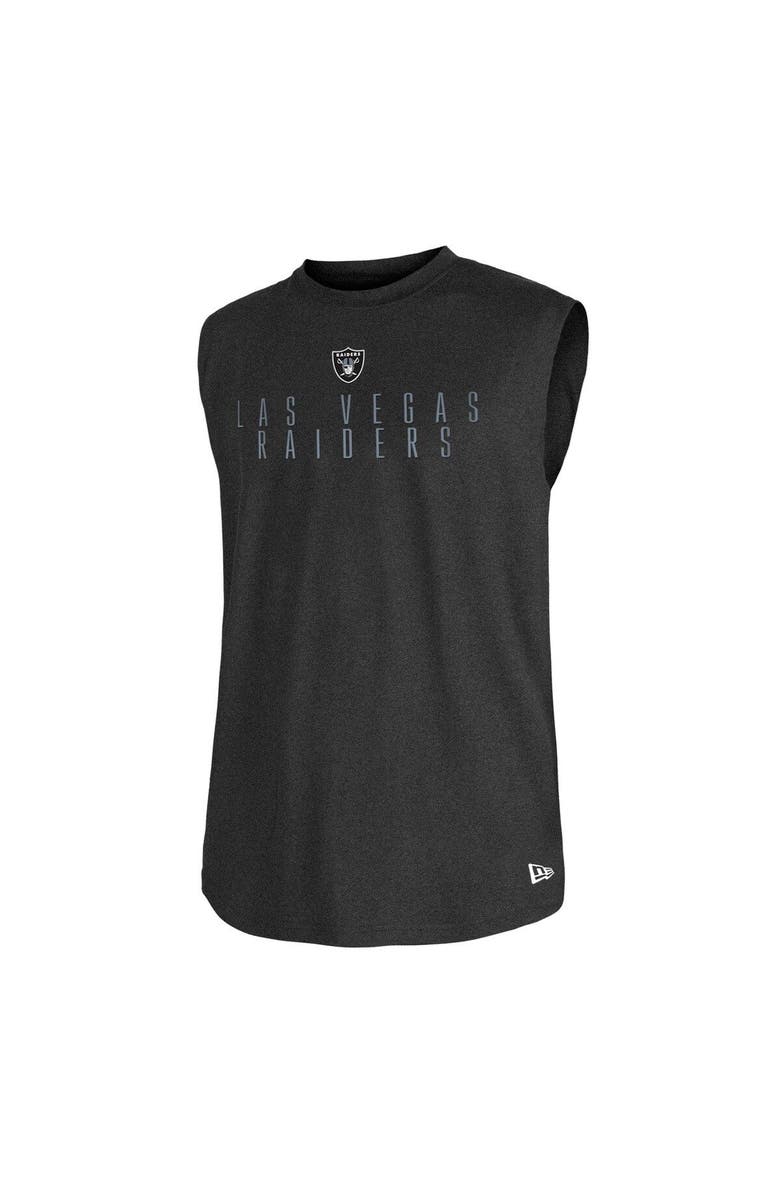 New Era Men's New Era Black Las Vegas Raiders Team Muscle Tank Top, Alternate, color, Black
