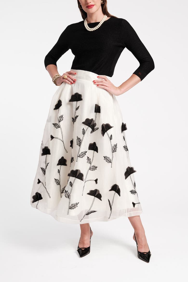 Shea Maxi Skirt, Main, color, White/Black
