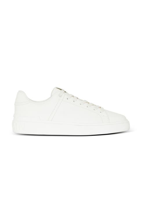 Balmain B-court Calfksin Trainers In White