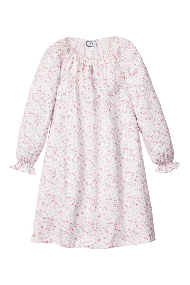 Dorset Floral Delphine Nightgown, Main, color, WHITE