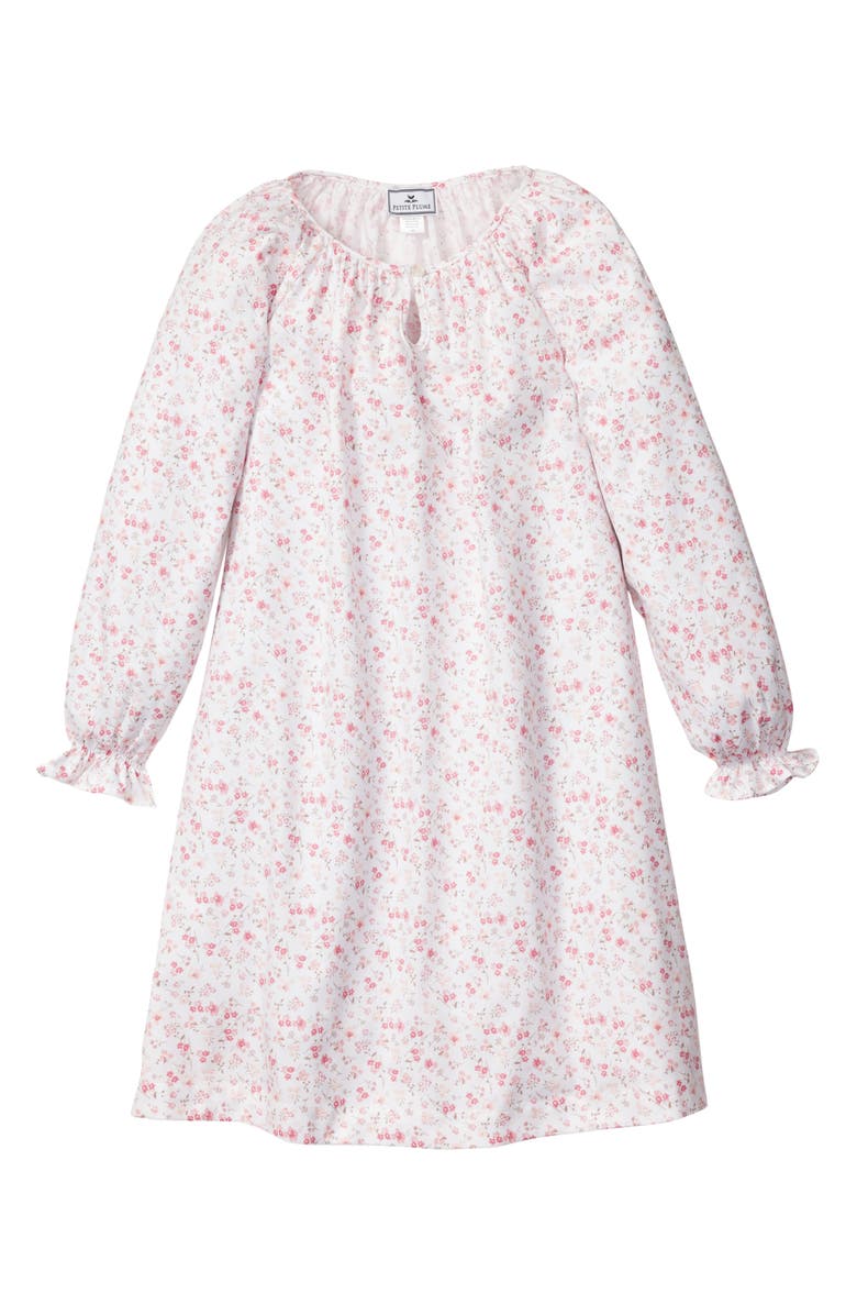 Petite Plume Kids' Dorset Floral Nightgown, Main, color, White