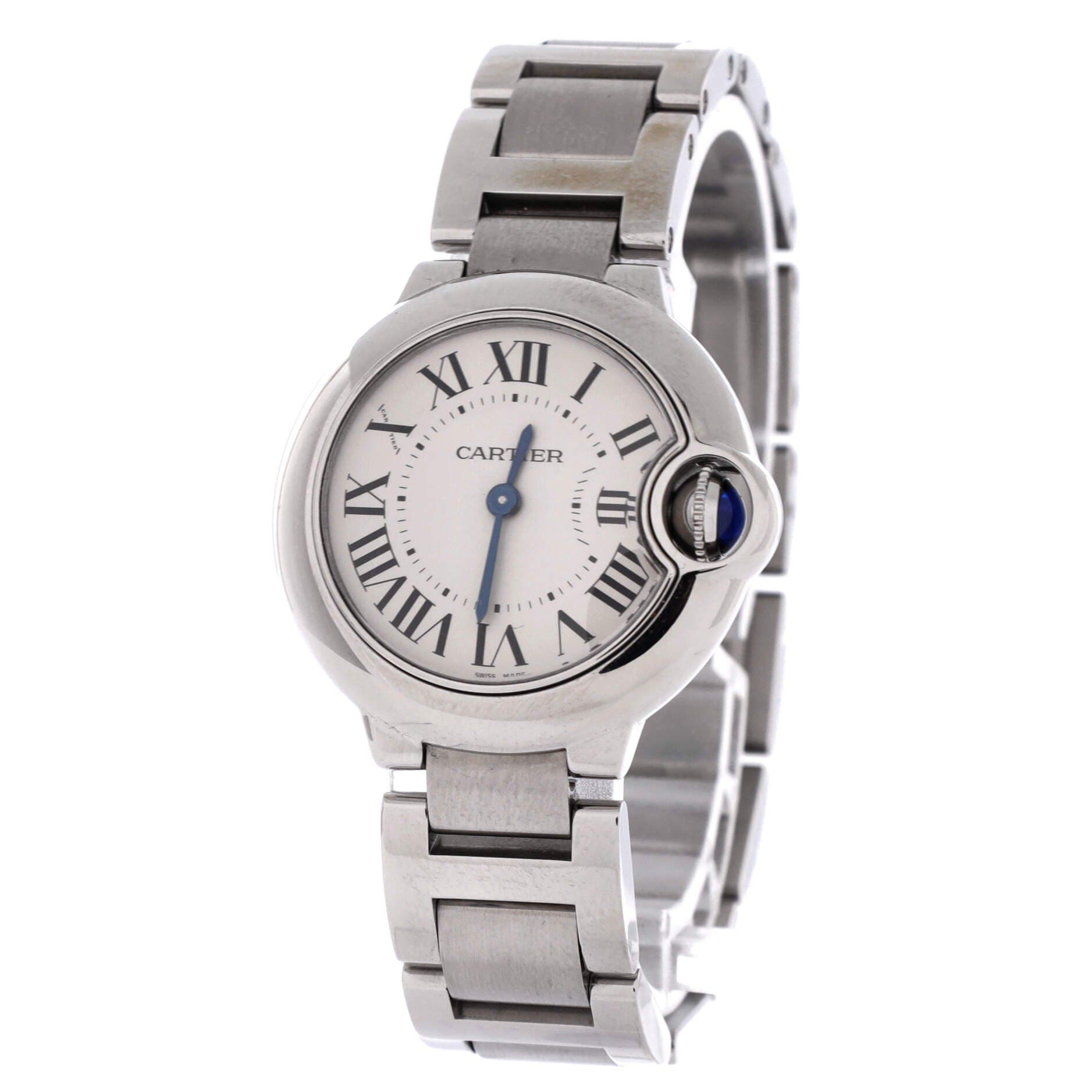 Ballon Bleu de Cartier Quartz Watch Stainless Steel 28, Alternate, color, Metallic Silver