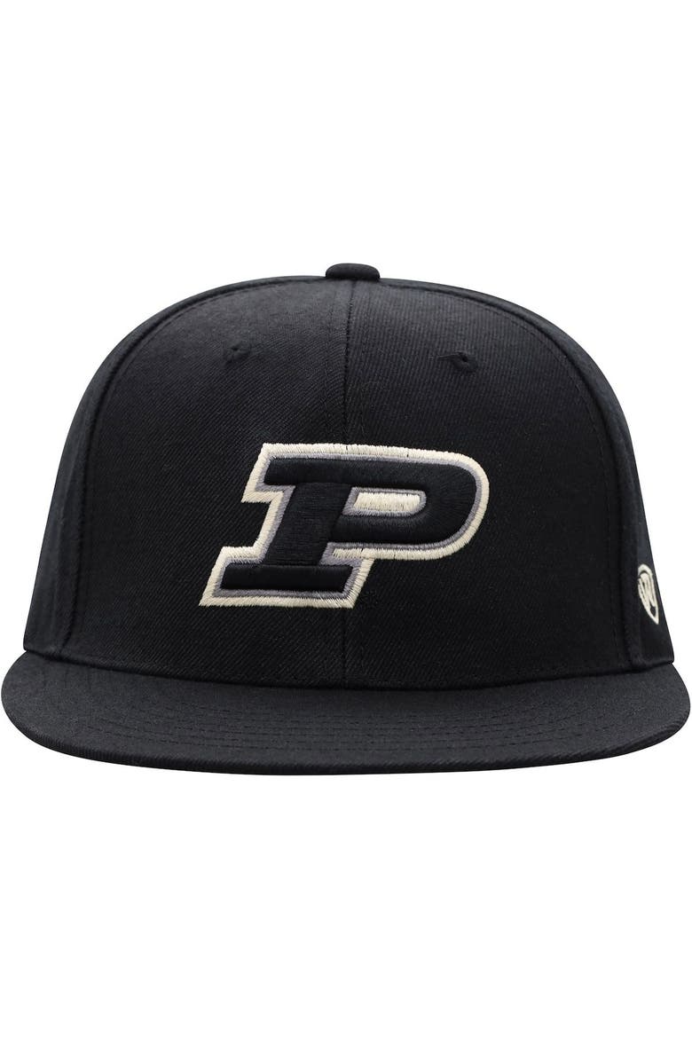 Men's Top of the World Black Purdue Boilermakers Team Color Fitted Hat, Alternate, color, Black