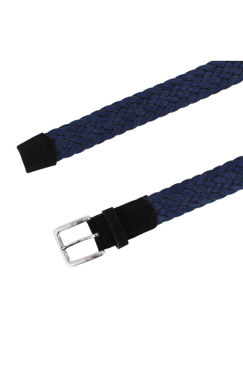 Apollo Italian Braided Suede Versatile Belt, Alternate, color, Navy