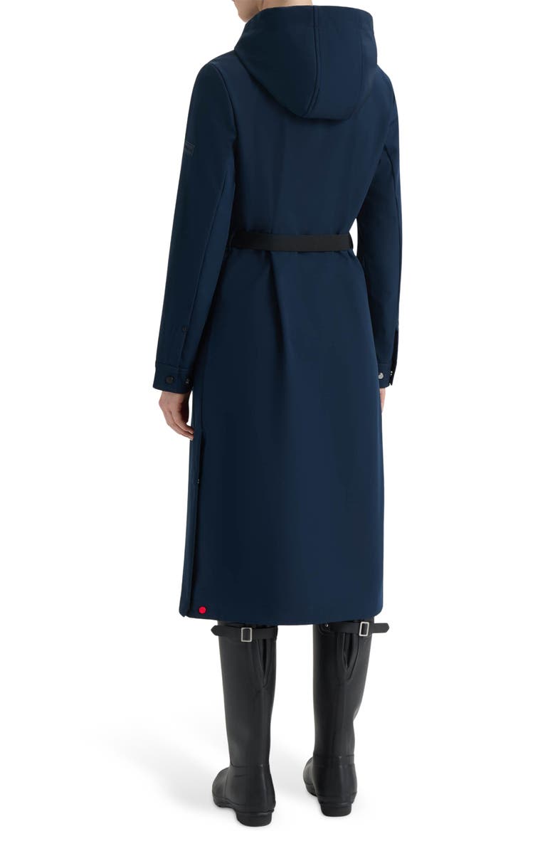 Hunter Crown 2.0 Water Repellent Hooded Softshell Coat, Alternate, color, Navy/ Hunter Green