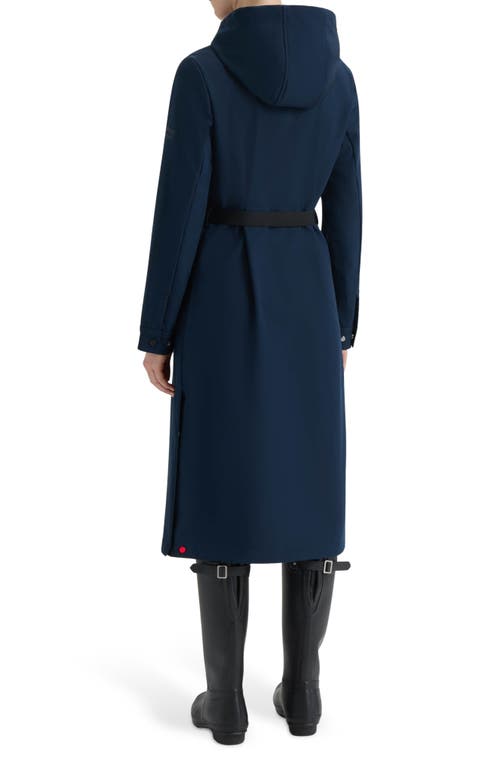 Hunter Crown 2.0 Water Repellent Hooded Softshell Coat In Blue
