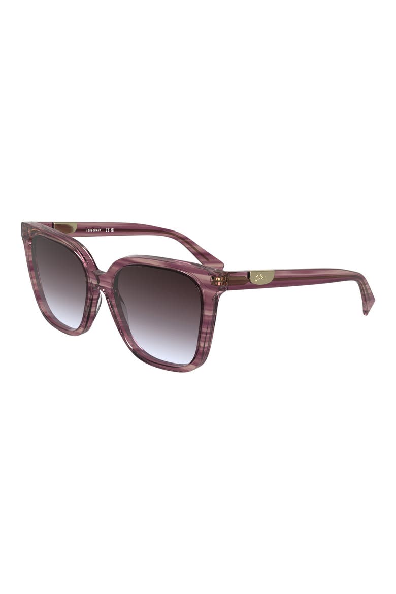 Le Pliage 55mm Gradient Butterfly Sunglasses, Alternate, color, STRIPED PURPLE