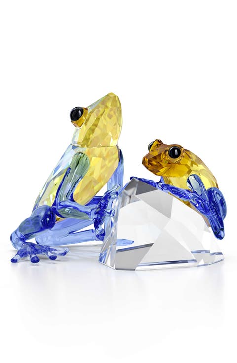 Idyllia Frog & Baby Crystal Figurine Set