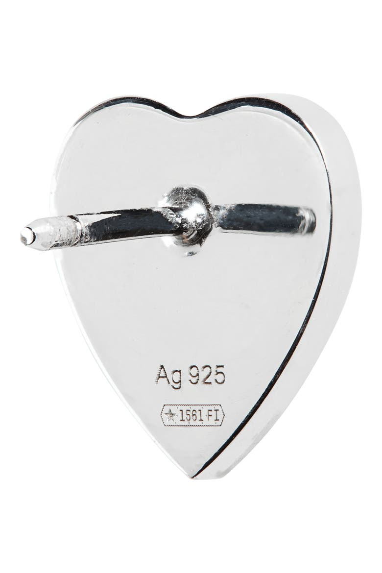 Trademark Heart Sterling Silver Stud Earrings, Alternate, color, STERLING SILVER