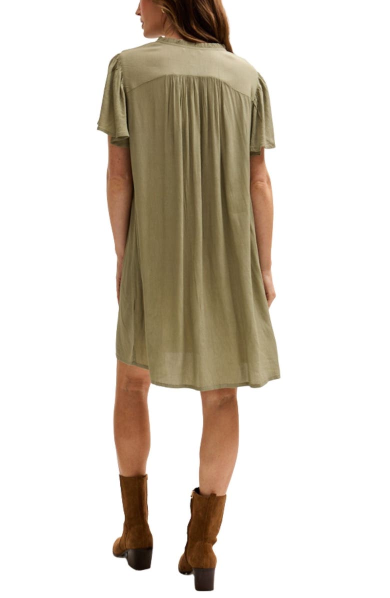 LILY AND LIONEL Roma Angel Sleeve Mini Dress, Alternate, color, Green
