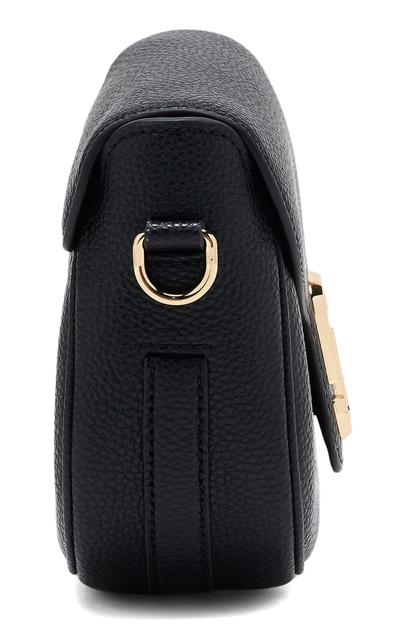Marc Jacobs The J Marc Pebble Saddle Bag, Alternate, color, Black