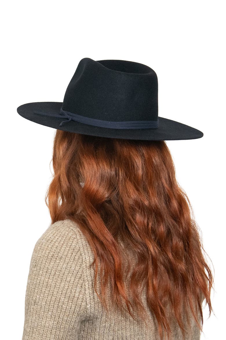 Shea Wool Felt Fedora, Alternate, color, MIDNIGHT