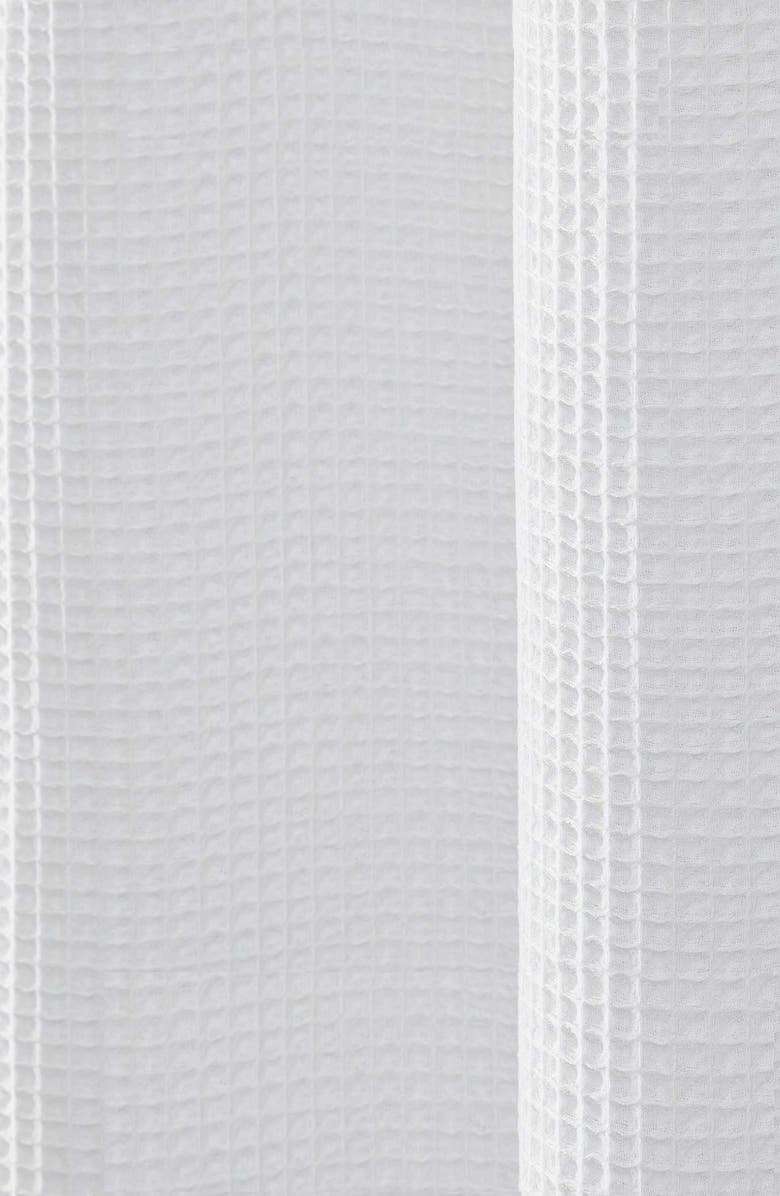 Calvin Klein Waffle Weave Shower Curtain, Alternate, color, White