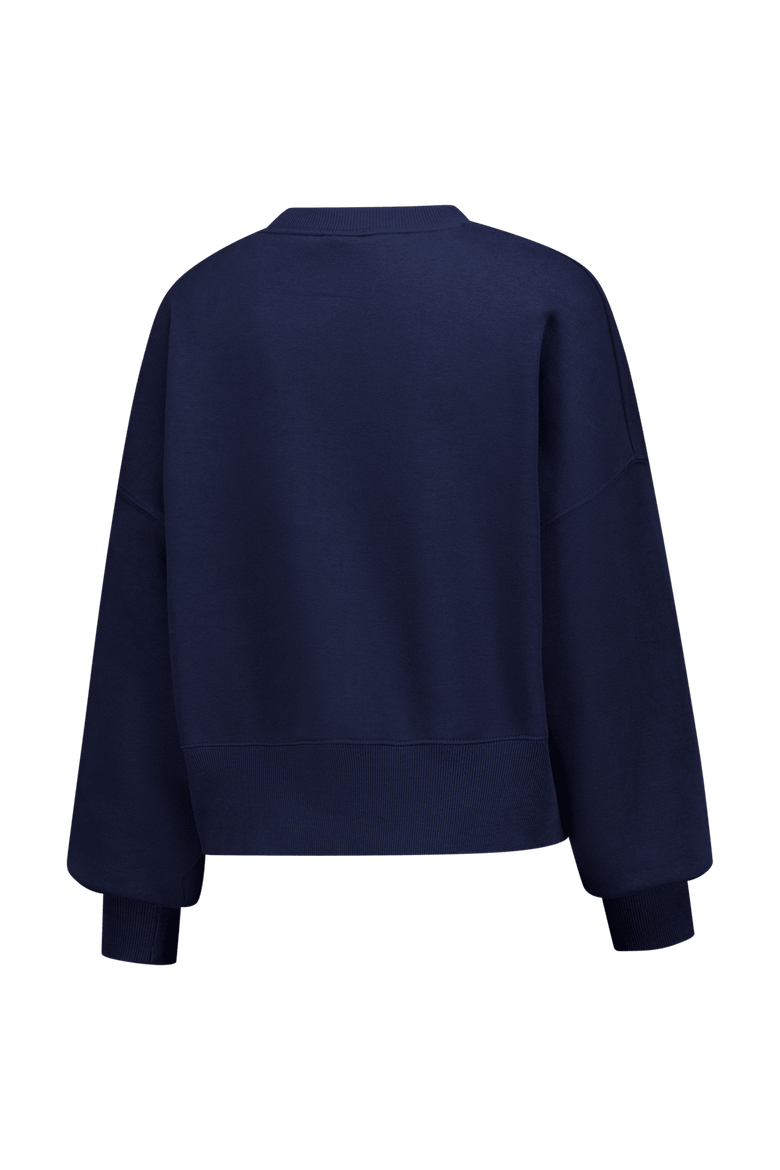 Women's Nike Navy US Hockey Oversized Phoenix Fleece Sweatshirt, Alternate, color, Navy