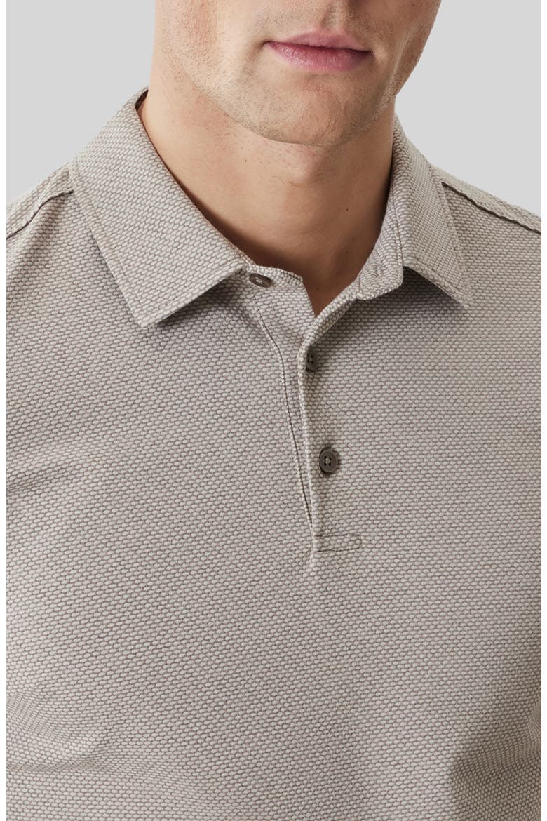 Keyes Jacquard Knit Polo, Alternate, color, ASH BROWN