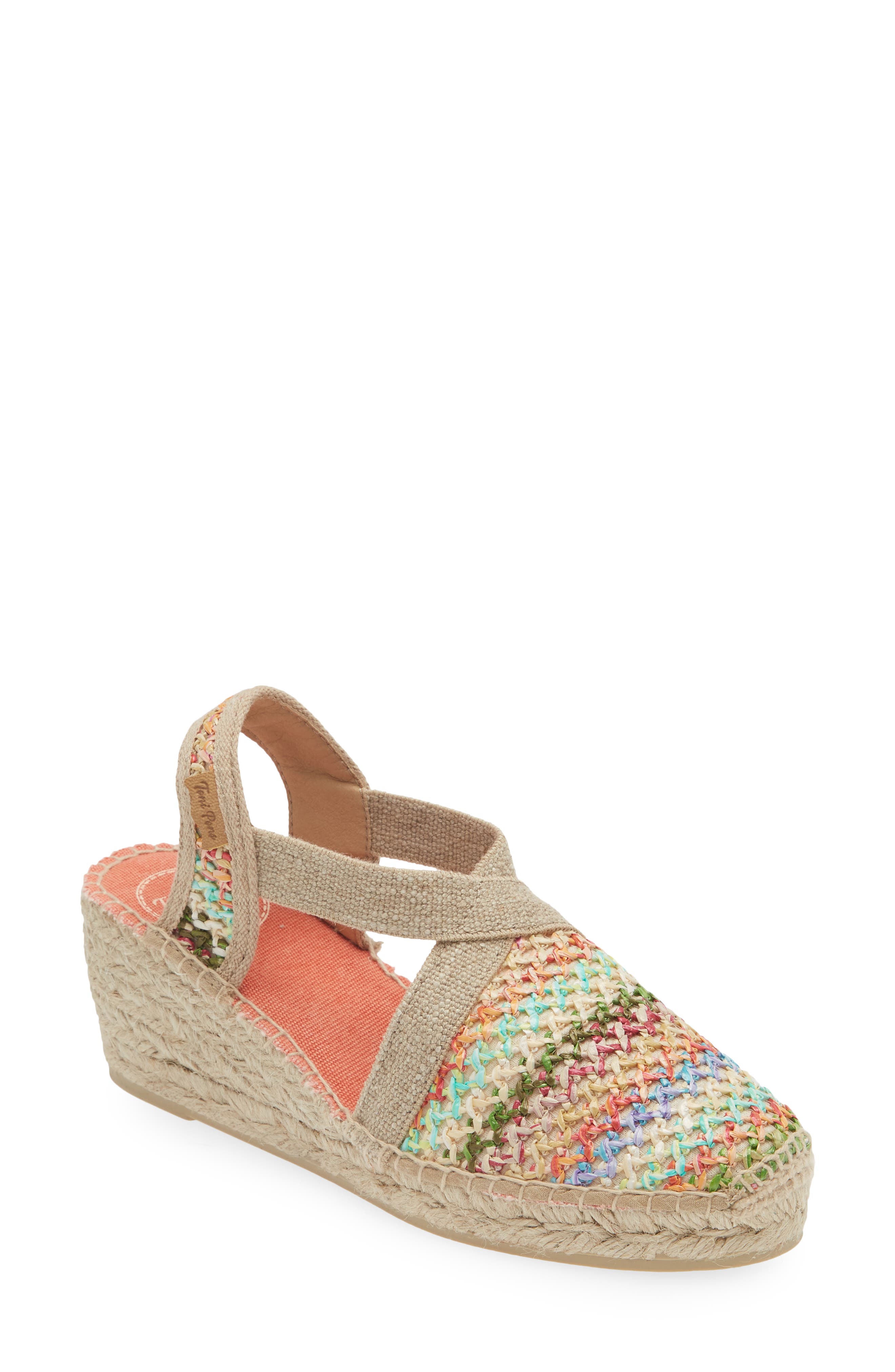 Toni Pons Terra Wedge Espadrille Shoe, Main, color, Multi Beige