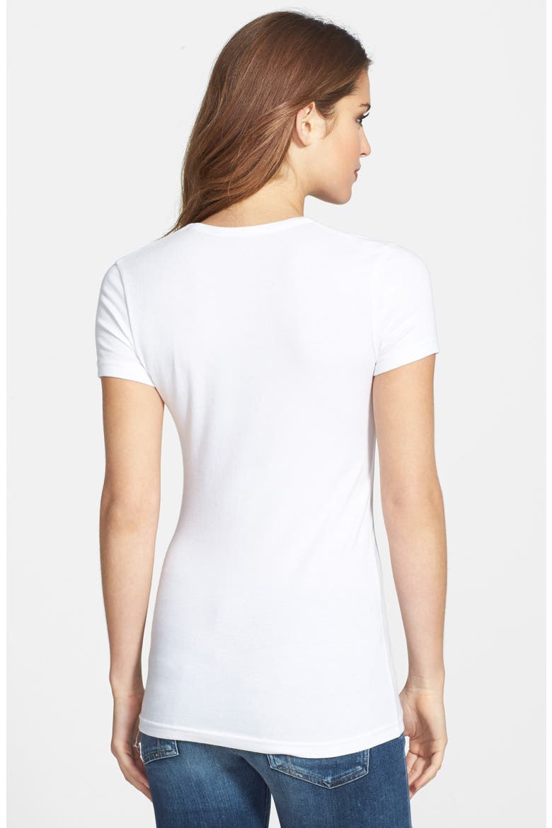 Short Sleeve Scoop Neck Tee, Alternate, color, WHITE