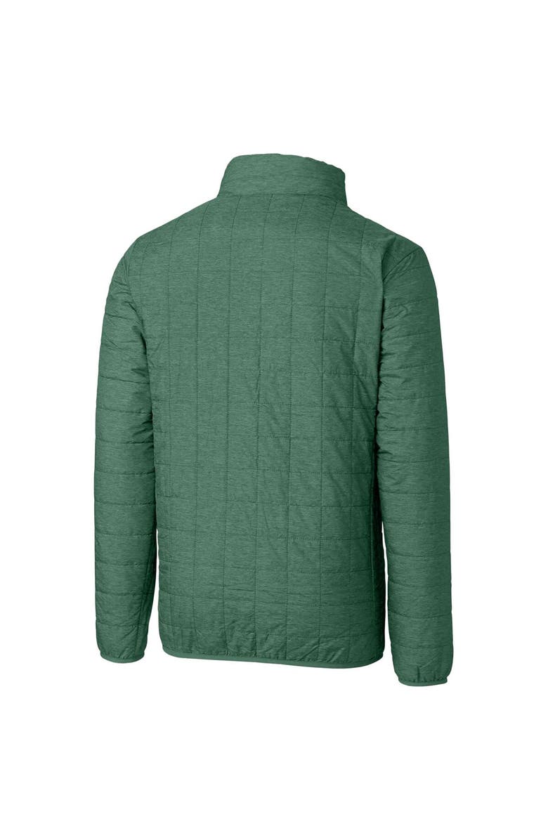 Cutter & Buck Heather Green Portland State Vikings Primary Team Logo Rainier PrimaLoft Eco Insulated Full-Zip Puffer Jacket, Alternate, color, 