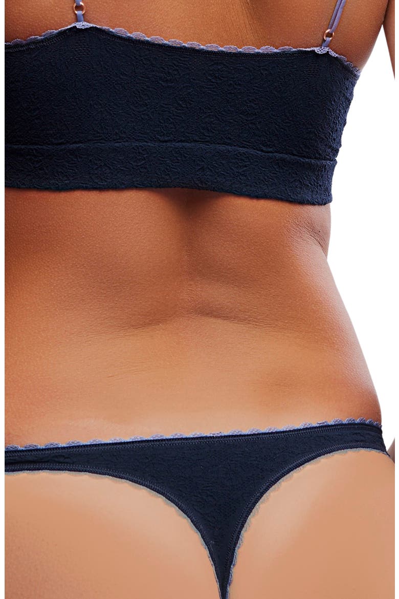 Intimately FP Sweet Point Seamless Thong, Alternate, color, BLACK COMBO