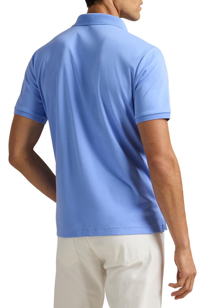 Polo Ralph Lauren Classic Fit Solid Blue Cotton Jersey Polo, Alternate, color, 