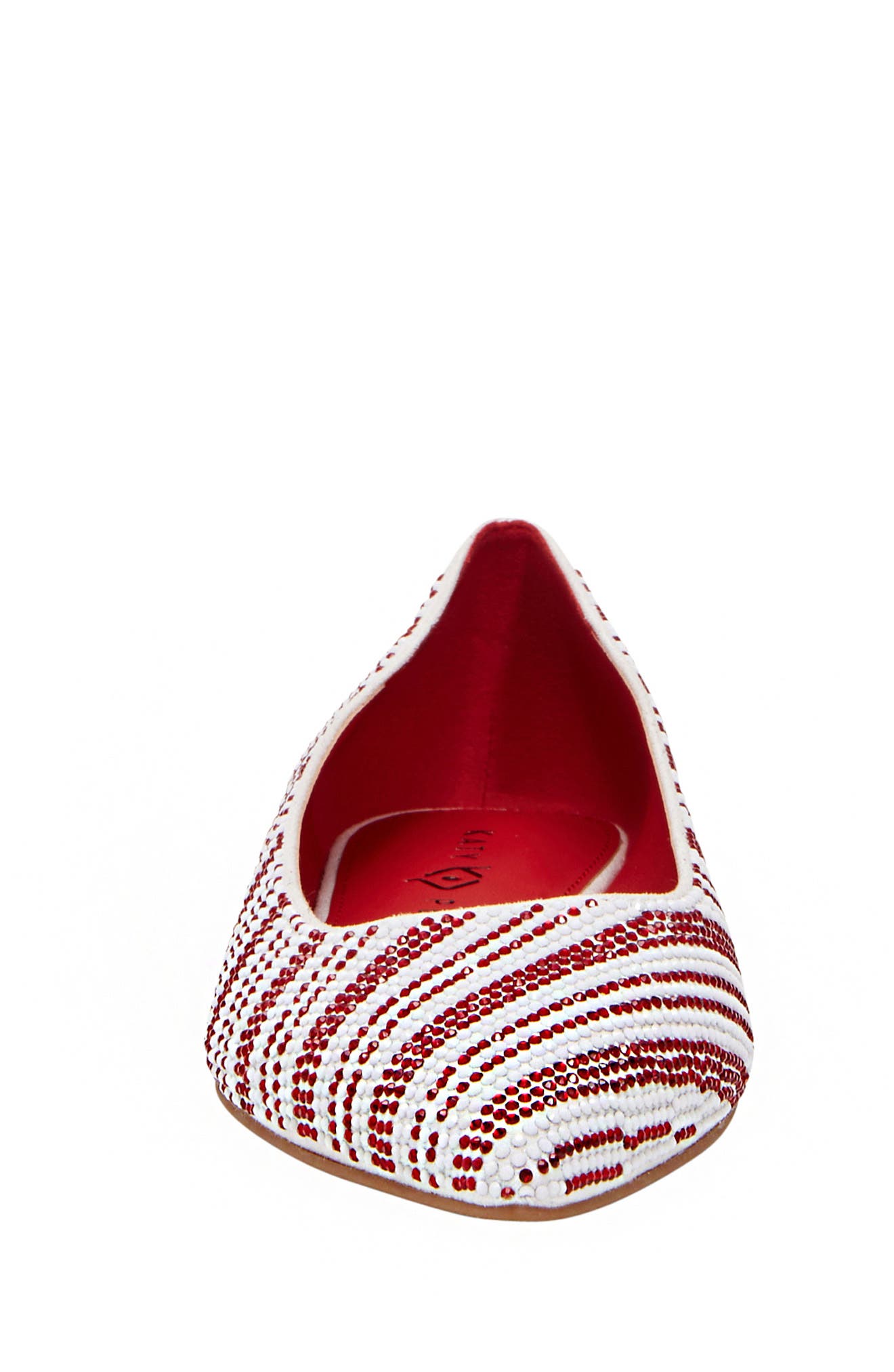 Katy Perry The Hollie Crystal Pointed Toe Ballet Flat, Alternate, color, Red Multi