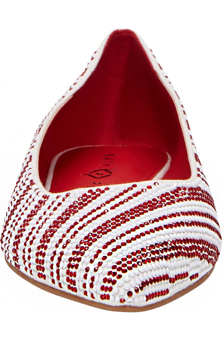 Katy Perry The Hollie Crystal Pointed Toe Ballet Flat, Alternate, color, Red Multi