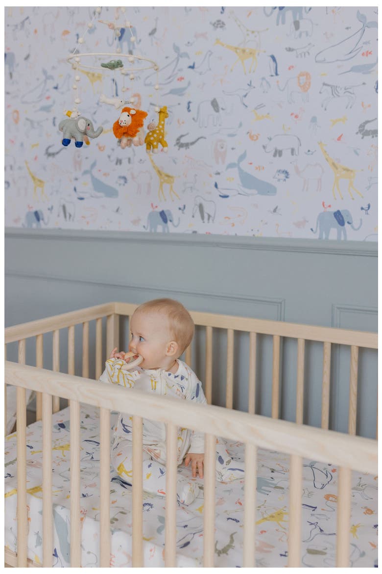 Into the Wild Organic Cotton Crib Sheet, Alternate, color, INTO THE WILD