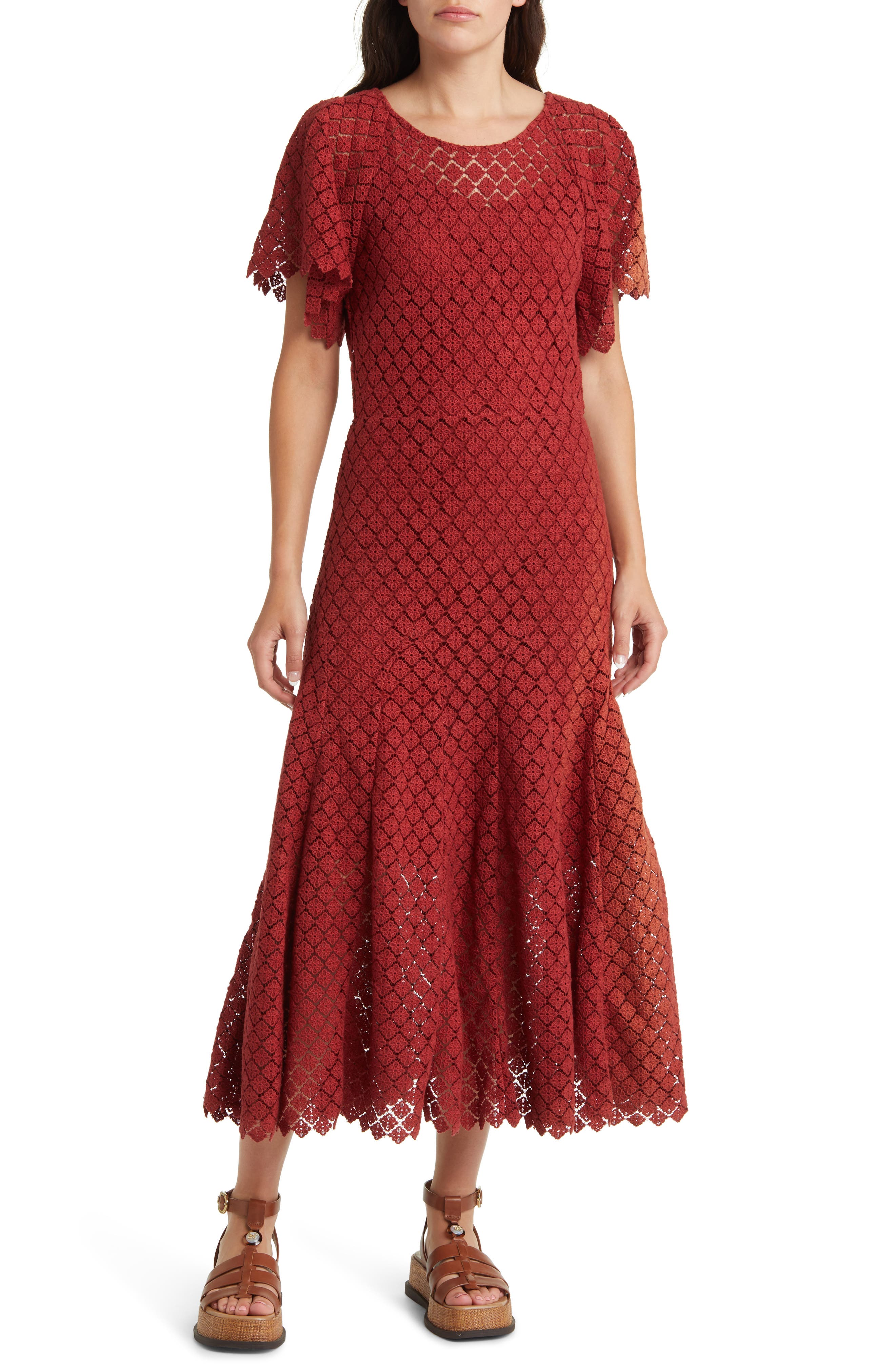 THE GREAT. The Harmony Cotton Lace Dress