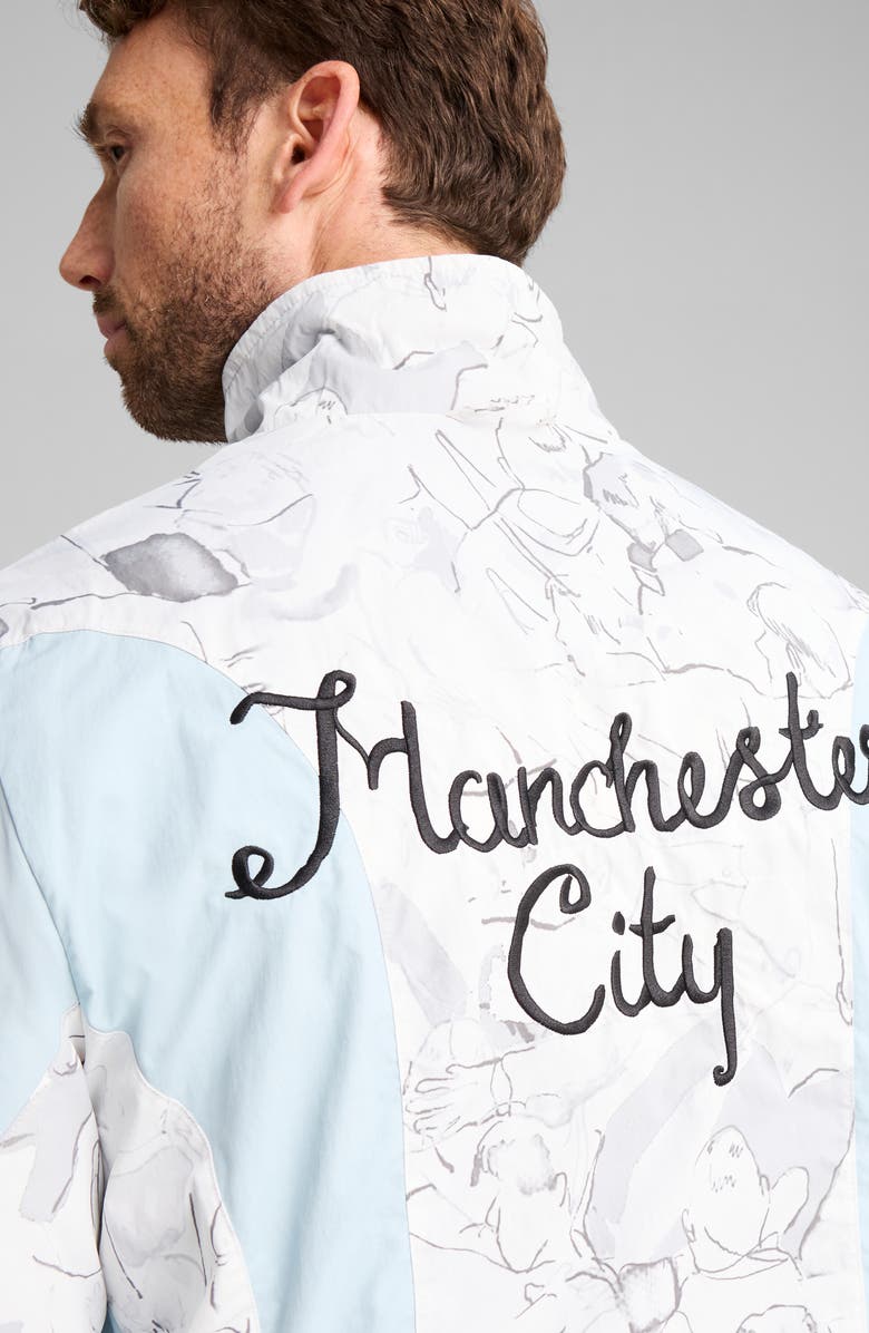 PUMA x KidSuper MCFC Reversible Nylon Jacket, Alternate, color, Gray Skies/ Team Light Blue