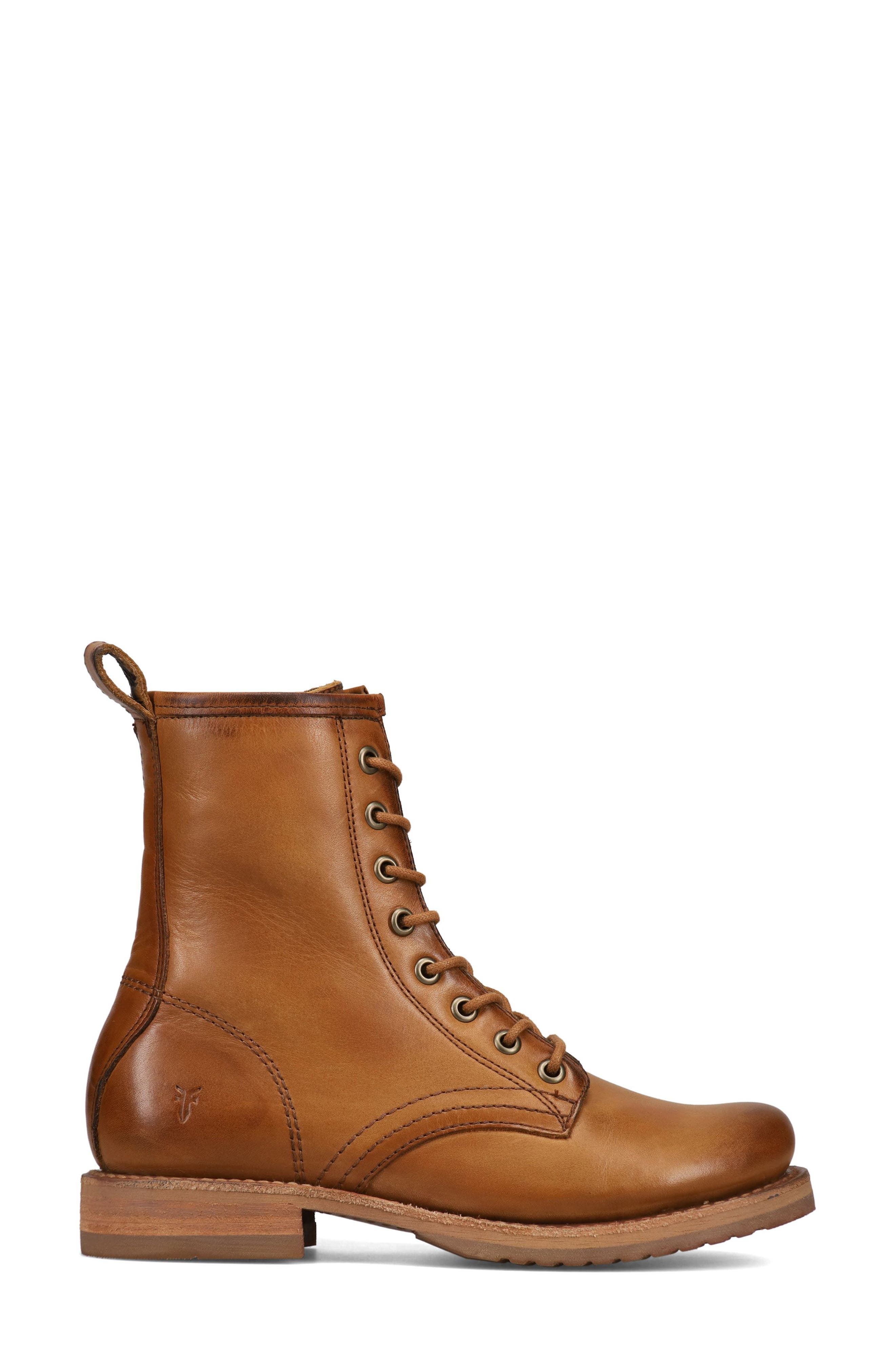 Frye Veronica Flex Combat Boot, Alternate, color, Caramel - Avalon