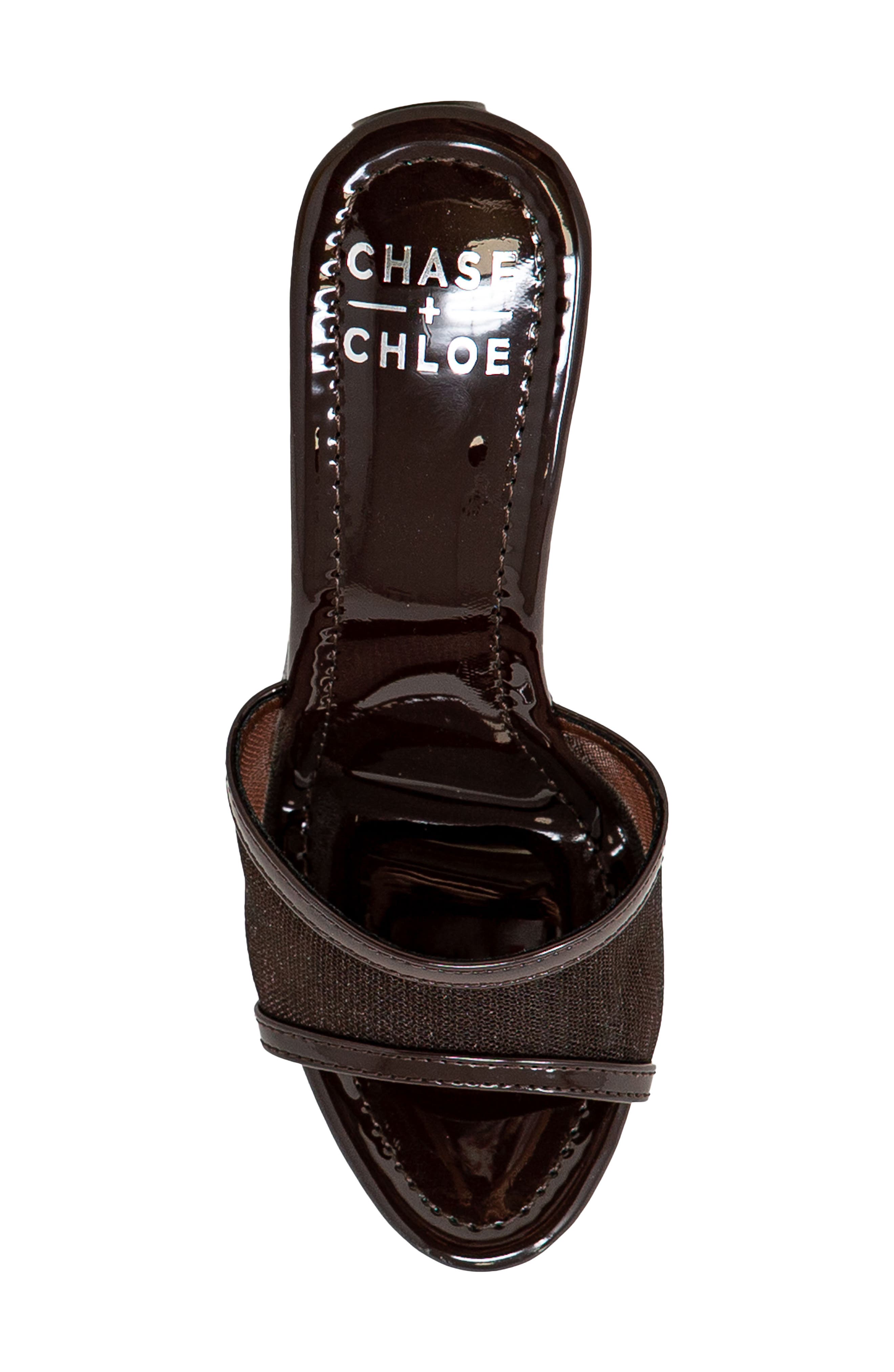 Mesh Strap Platform Sandal, Alternate, color, BROWN