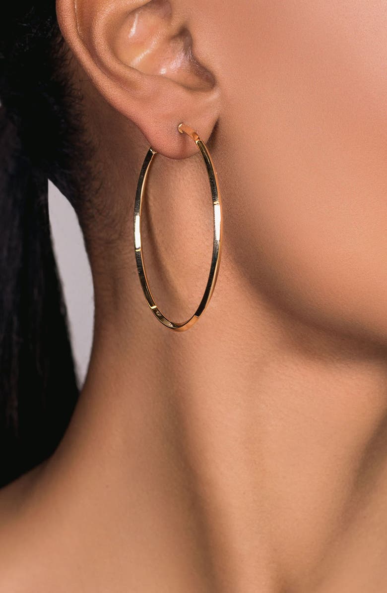 LANA 14K Gold 45mm Thin Royale Hoops, Alternate, color, Yellow Gold