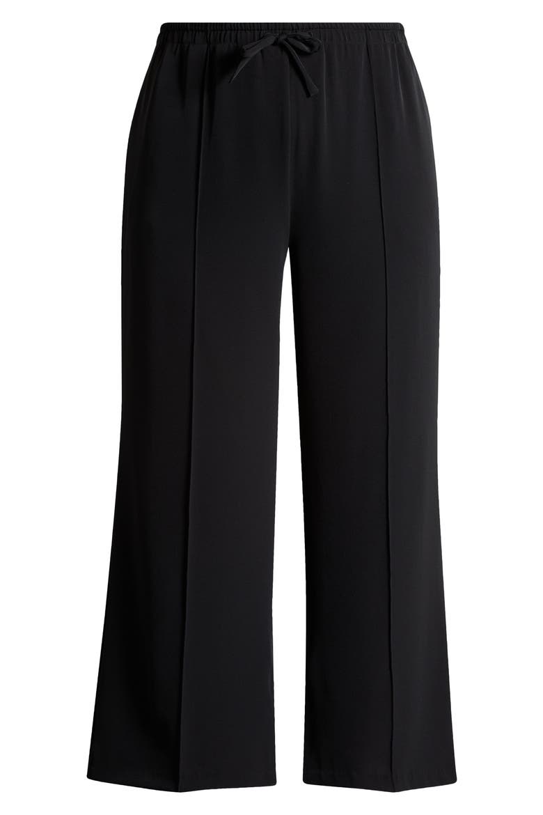 Genevieve Drawstring Wide Leg Pants, Alternate, color, BLACK