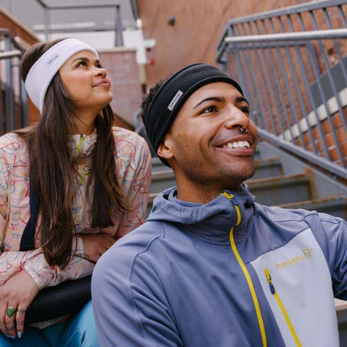 Turtle Fur Double-layer Fleece Headband In Gray