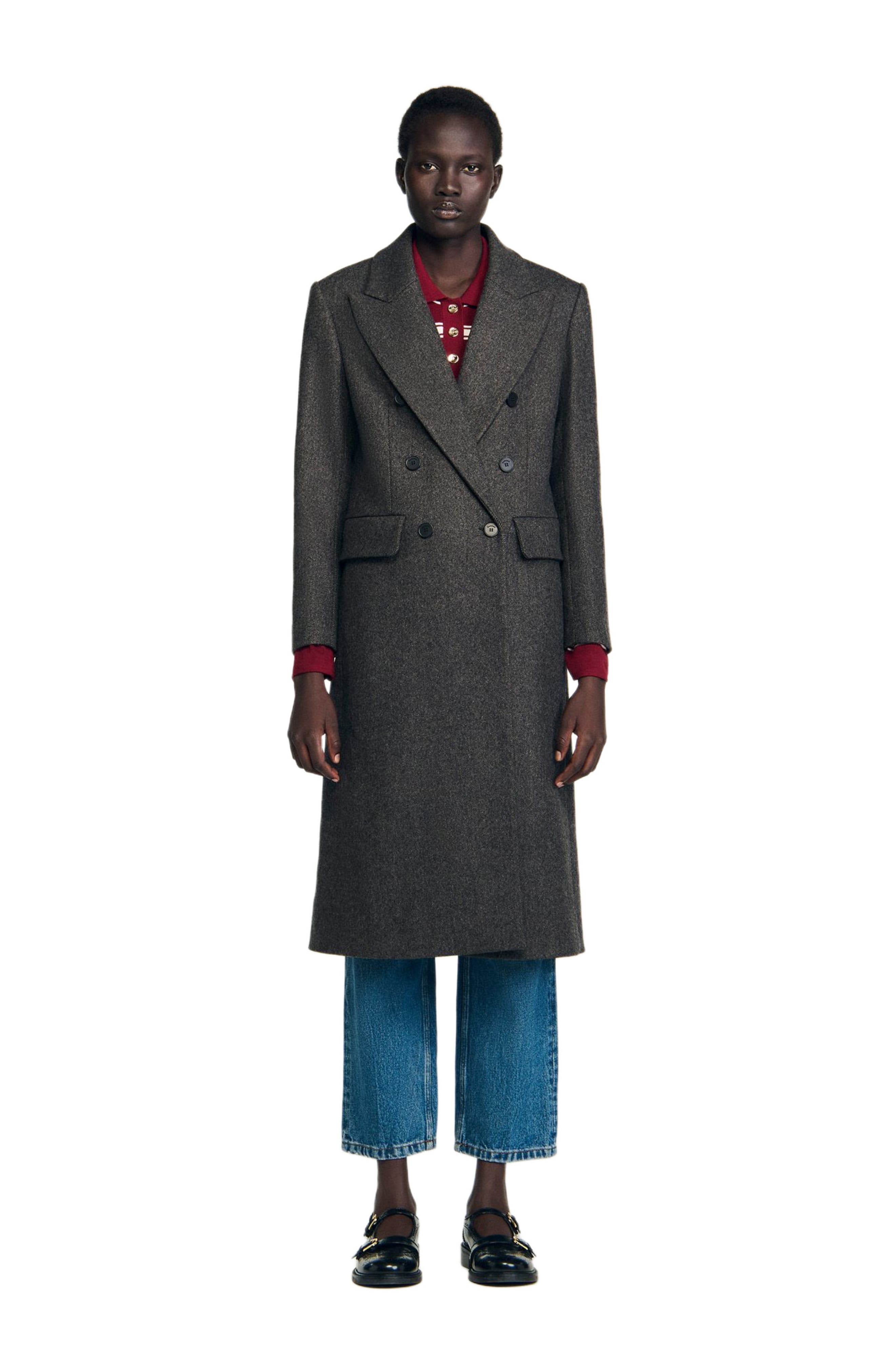 Fitted double-breasted coat - image 2