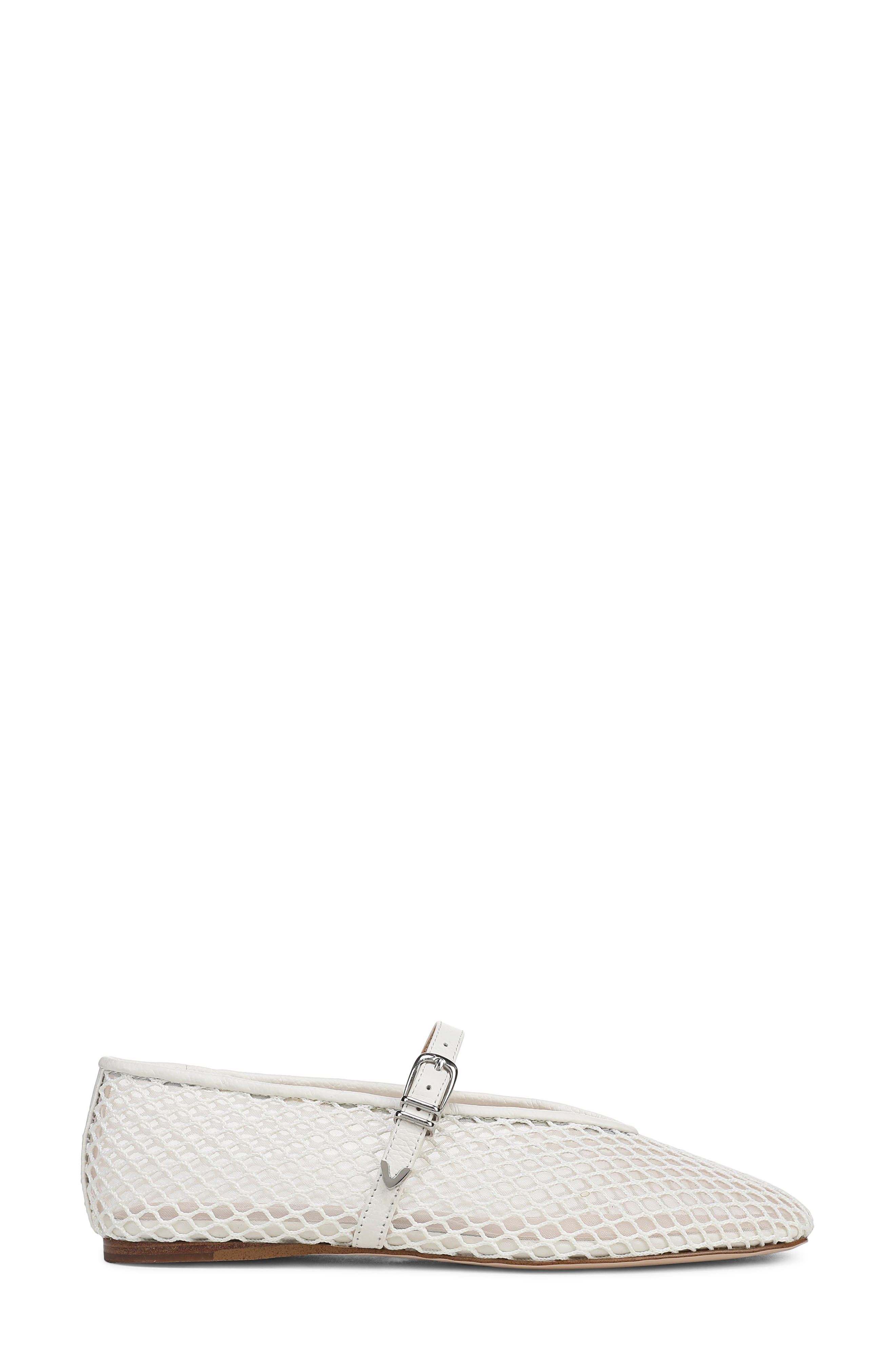 Margot Mesh Mary Jane Flat, Alternate, color, SNOW