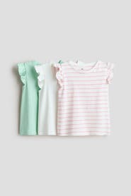 H&M 3-pack Flutter-sleeved Tops