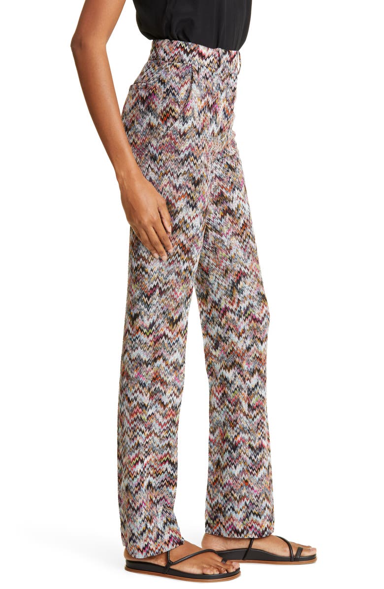 Missoni Snakeskin Pattern Zigzag Knit Pants, Alternate, color,