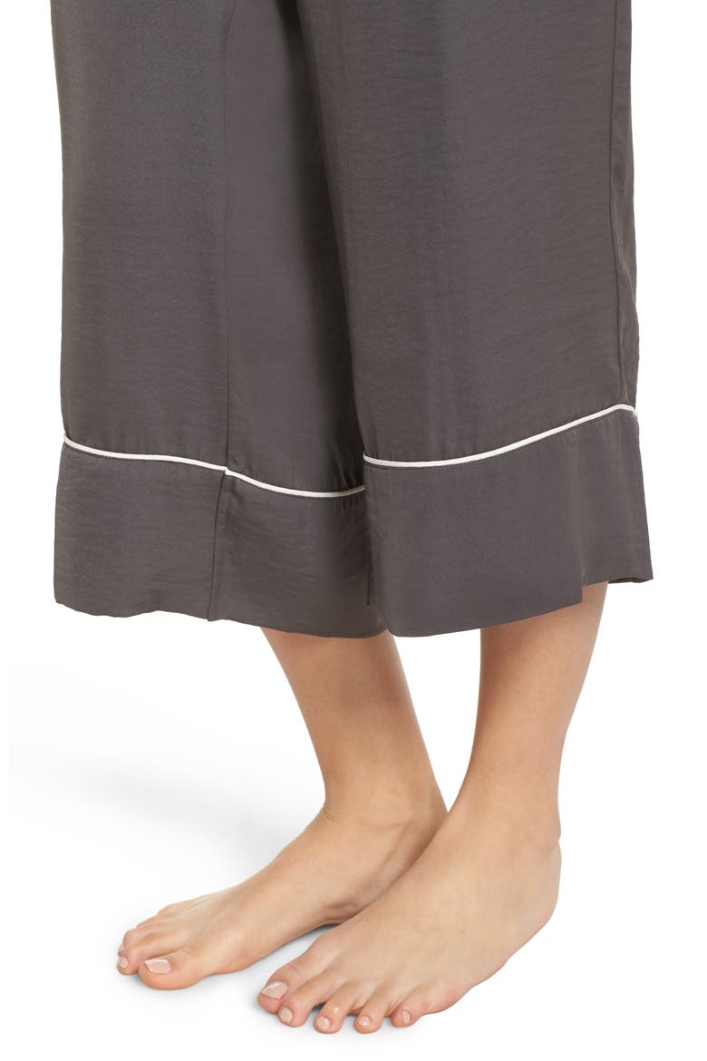 Satin Pajama Pants (Nordstrom Exclusive), Alternate, color, GREY PAVEMENT