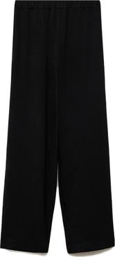 MANGO Textured Flowy Pants