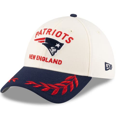 Men's New Era  Cream/Navy New England Patriots 2025 NFL Draft 39THIRTY Flex Hat