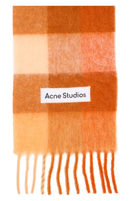 Acne Studios Vally Plaid Alpaca, Wool & Mohair Blend Scarf