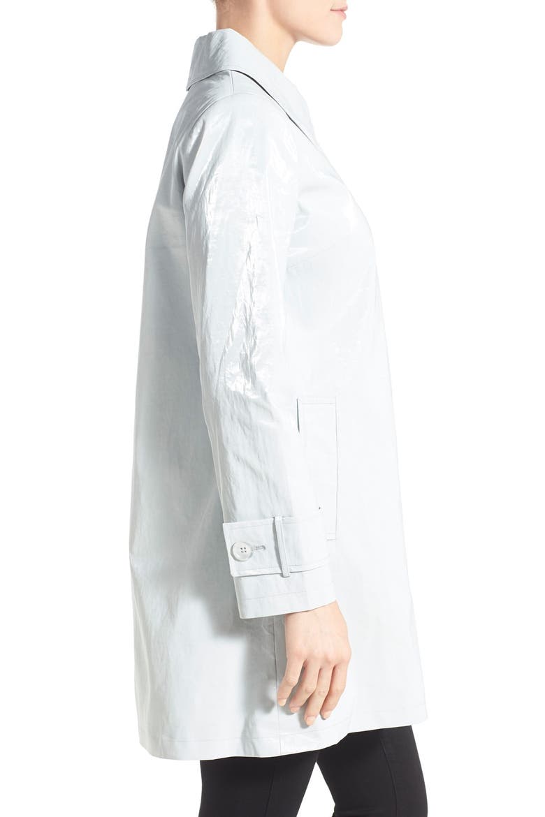Helen Berman Coated Linen Swing Coat, Alternate, color, PALE BLUE