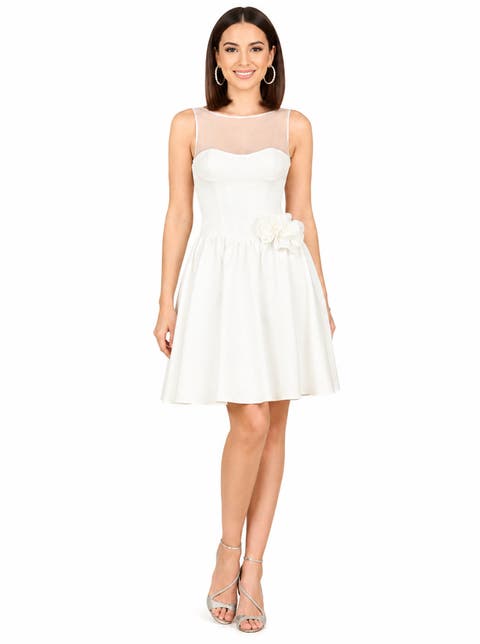 Beaded Faux-Wrap V-Neck Bridal Gown