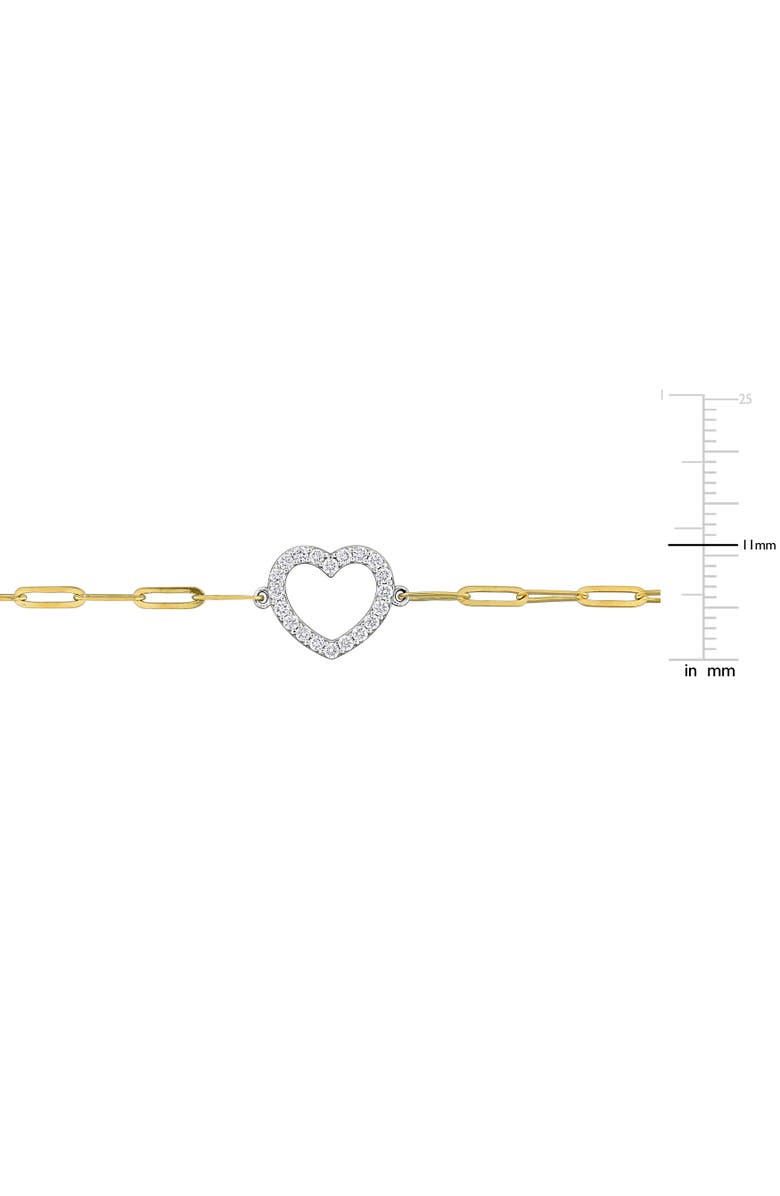 Julianna B. Diamond Heart Bracelet 14k Two-Tone, Alternate, color, 14K Gold