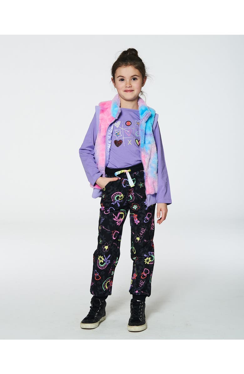 Deux par Deux Girl's Faux Fur Sleeveless Vest Multicolor, Alternate, color, 